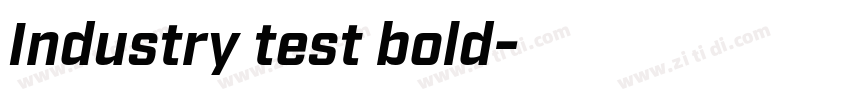 Industry test bold字体转换